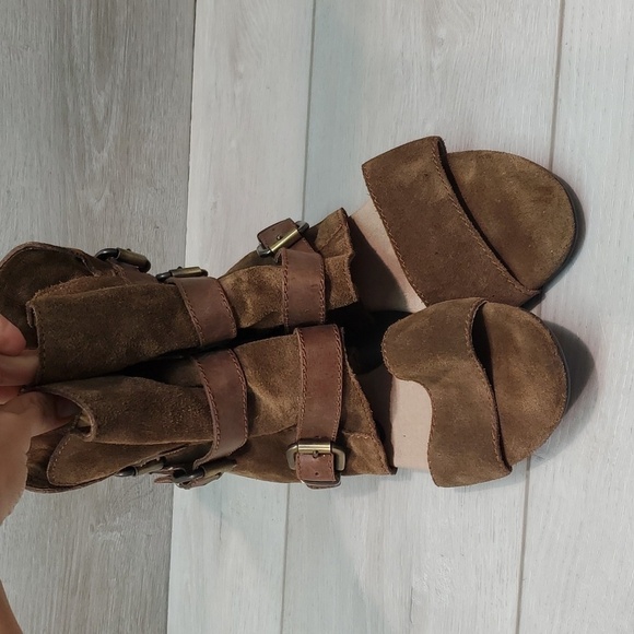 OTBT Womens Raytown Gladiator Suede Open Toe Flats bootie shoes sz 7M - Picture 6 of 16